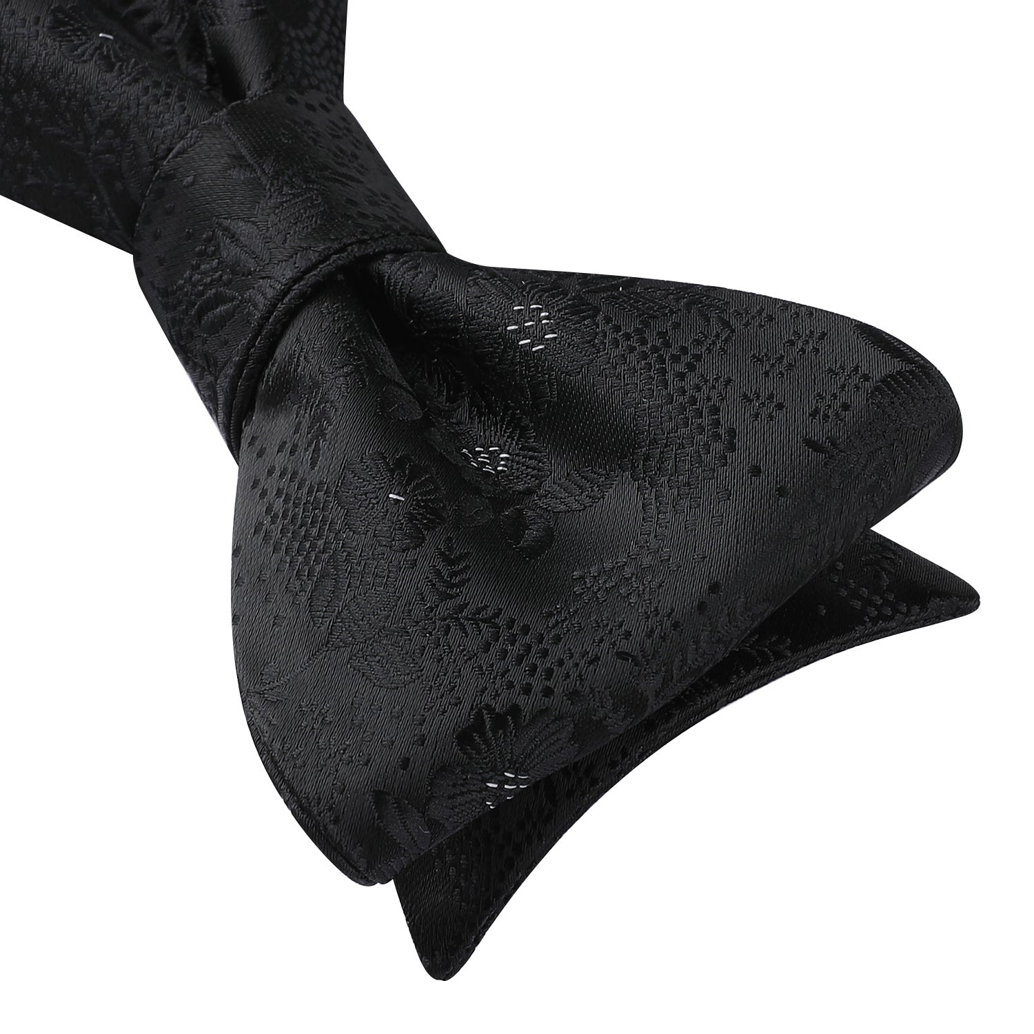 Black White Floral Bow Tie Set Groomsmen Wedding - Image 3