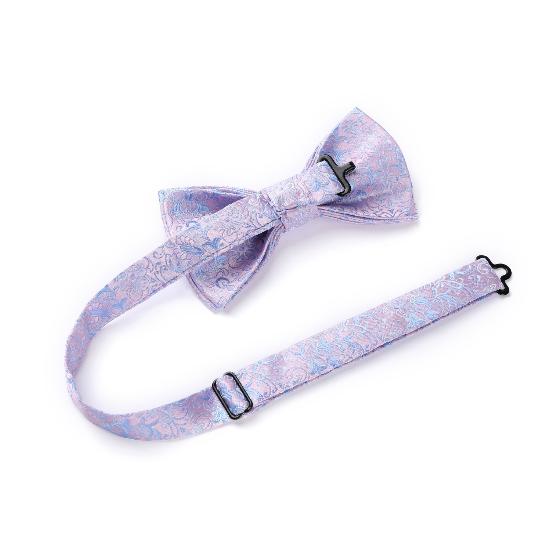 Pink Paisley Pre-Tied Bow Tie Set For Wedding - Image 3