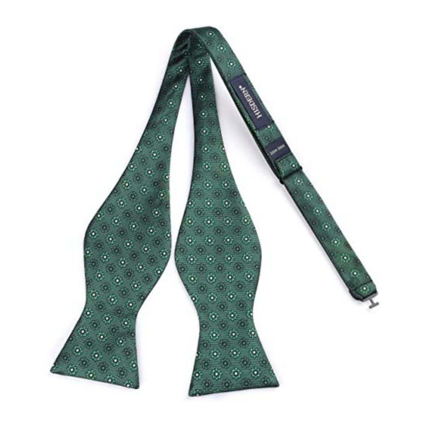 Green White Floral Bow Tie Set For Evening Wear - Image 3